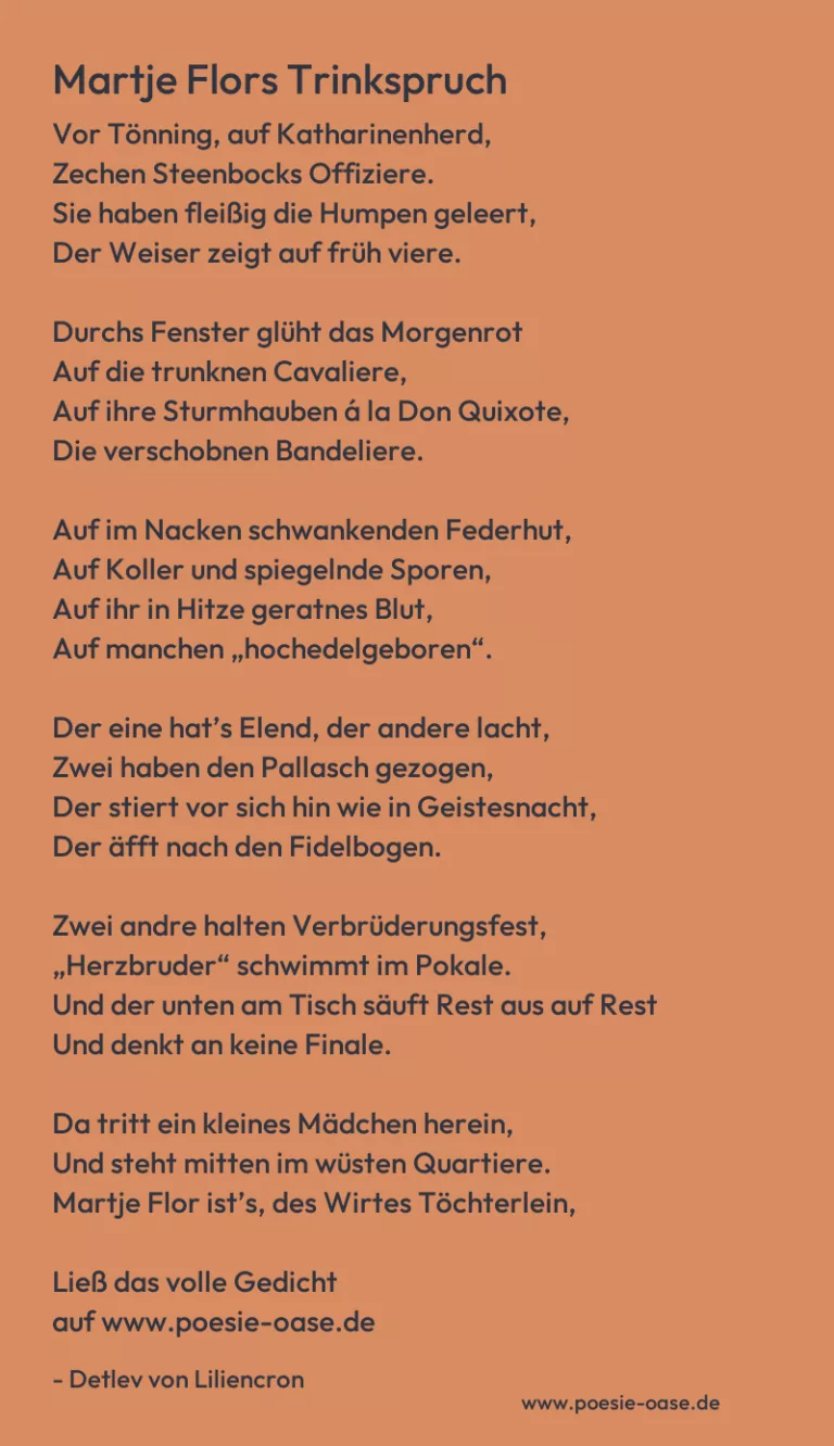 Martje Flors Trinkspruch