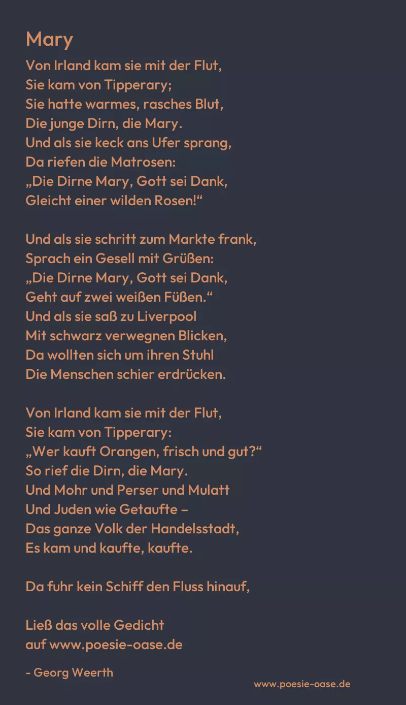 Gedicht: Mary von Georg Weerth