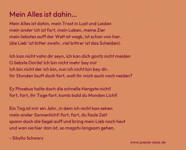 Mein Alles ist dahin…