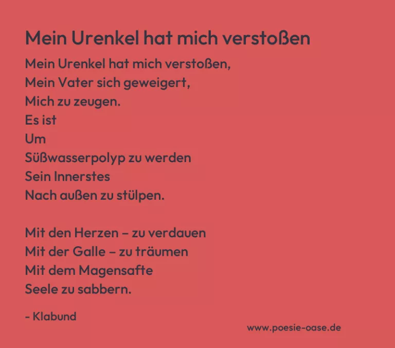 Mein Urenkel hat mich verstoßen