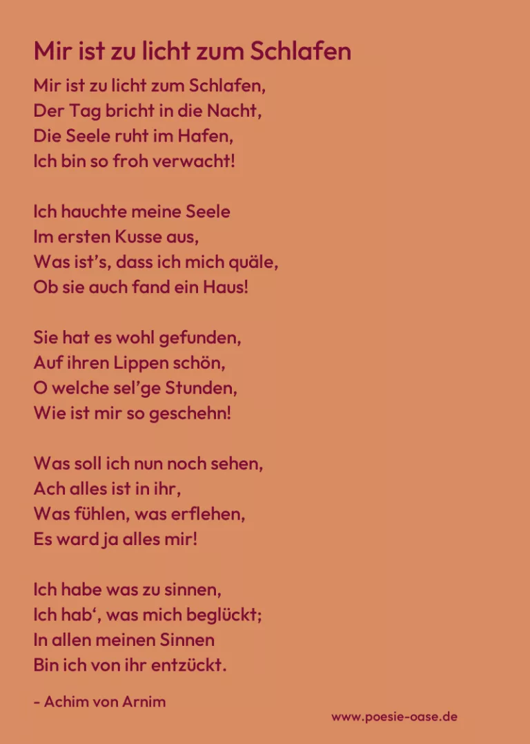 Mir ist zu licht zum Schlafen