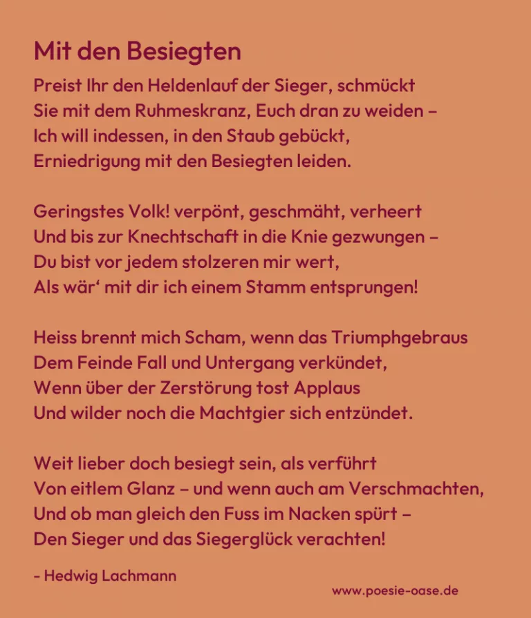 Mit den Besiegten