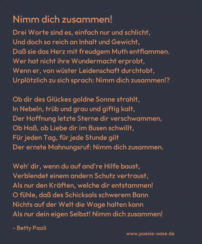 Nimm dich zusammen!