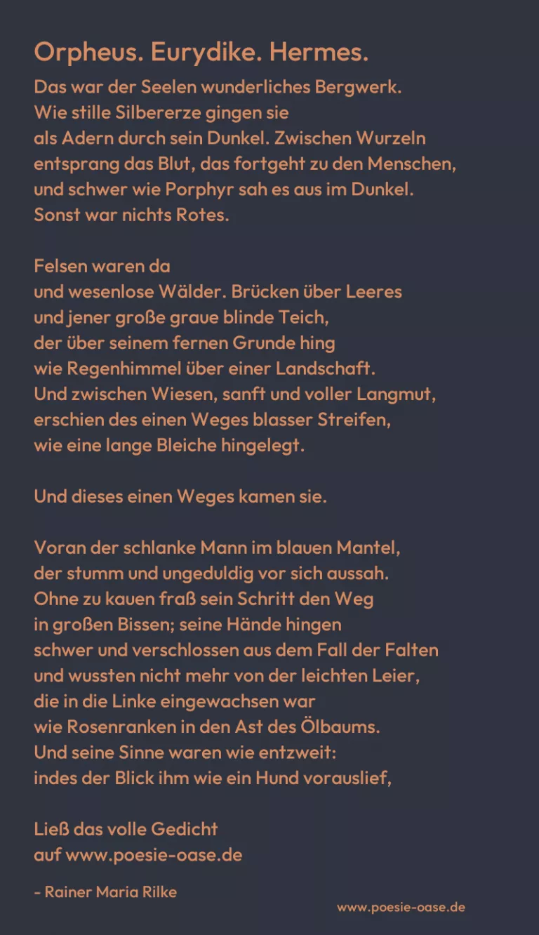 Orpheus. Eurydike. Hermes.
