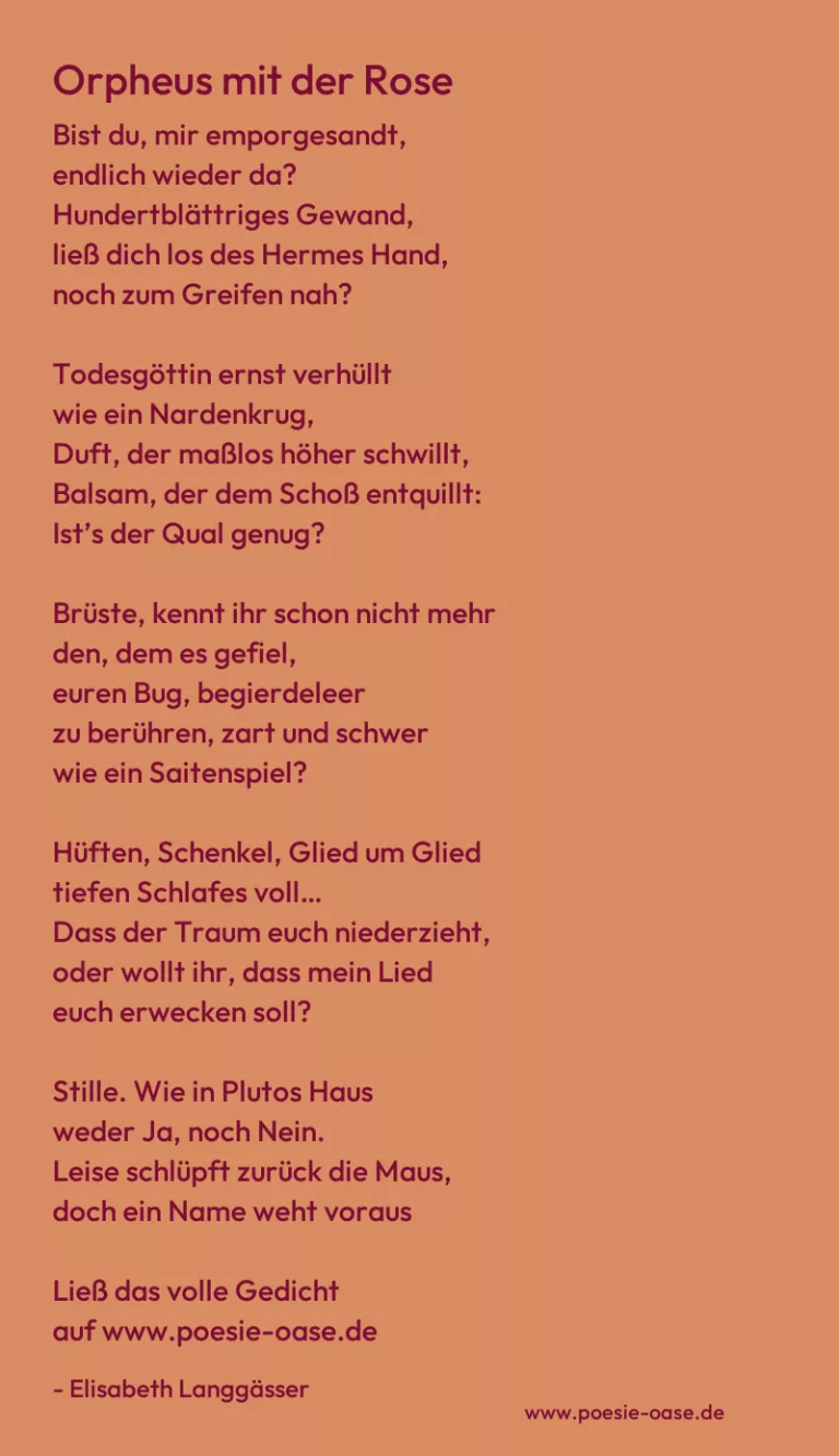 Orpheus mit der Rose