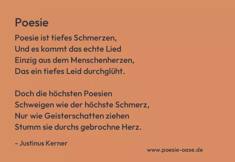 Gedicht: Poesie von Justinus Kerner