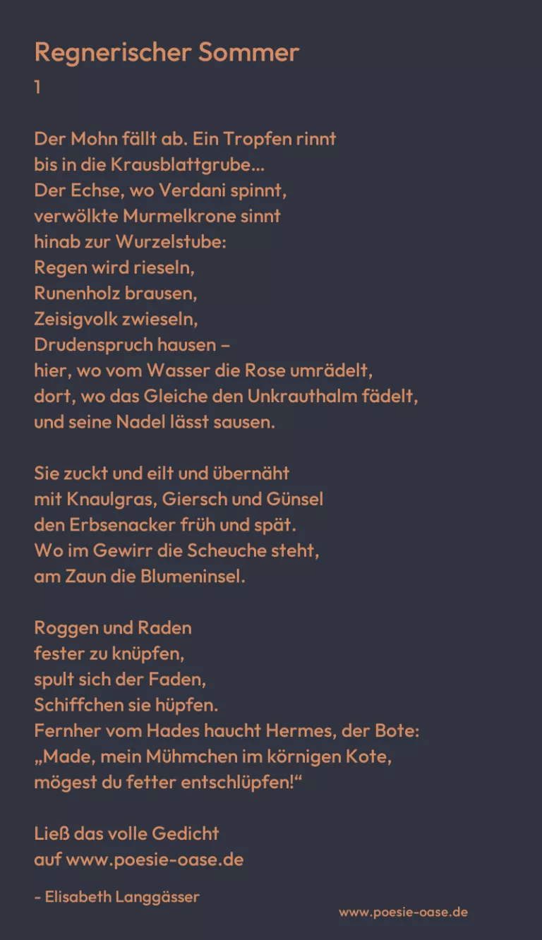 Regnerischer Sommer