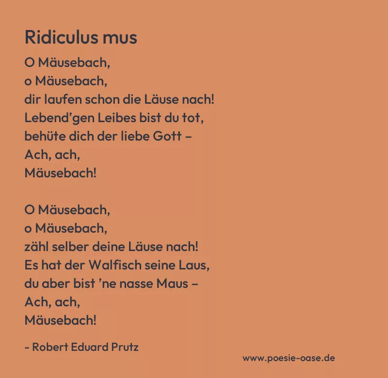 Gedicht: Ridiculus mus von Robert Eduard Prutz
