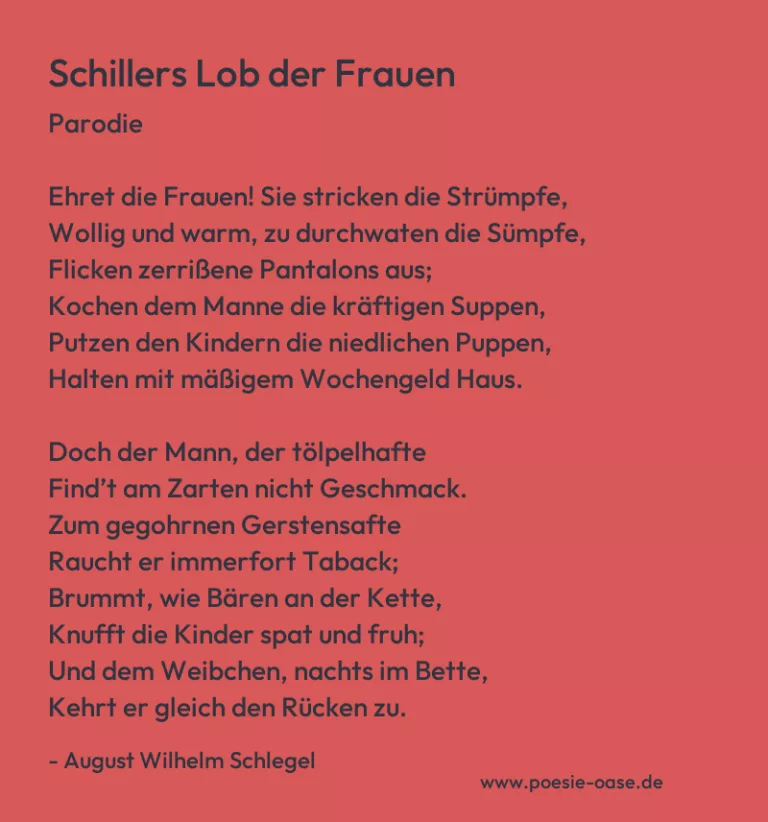 Schillers Lob der Frauen