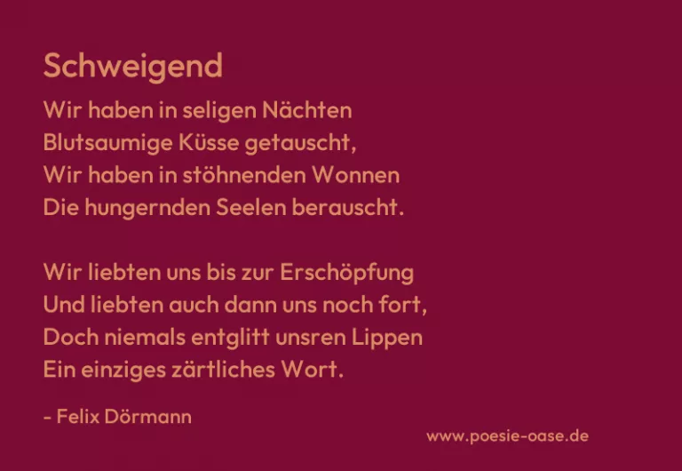 Schweigend