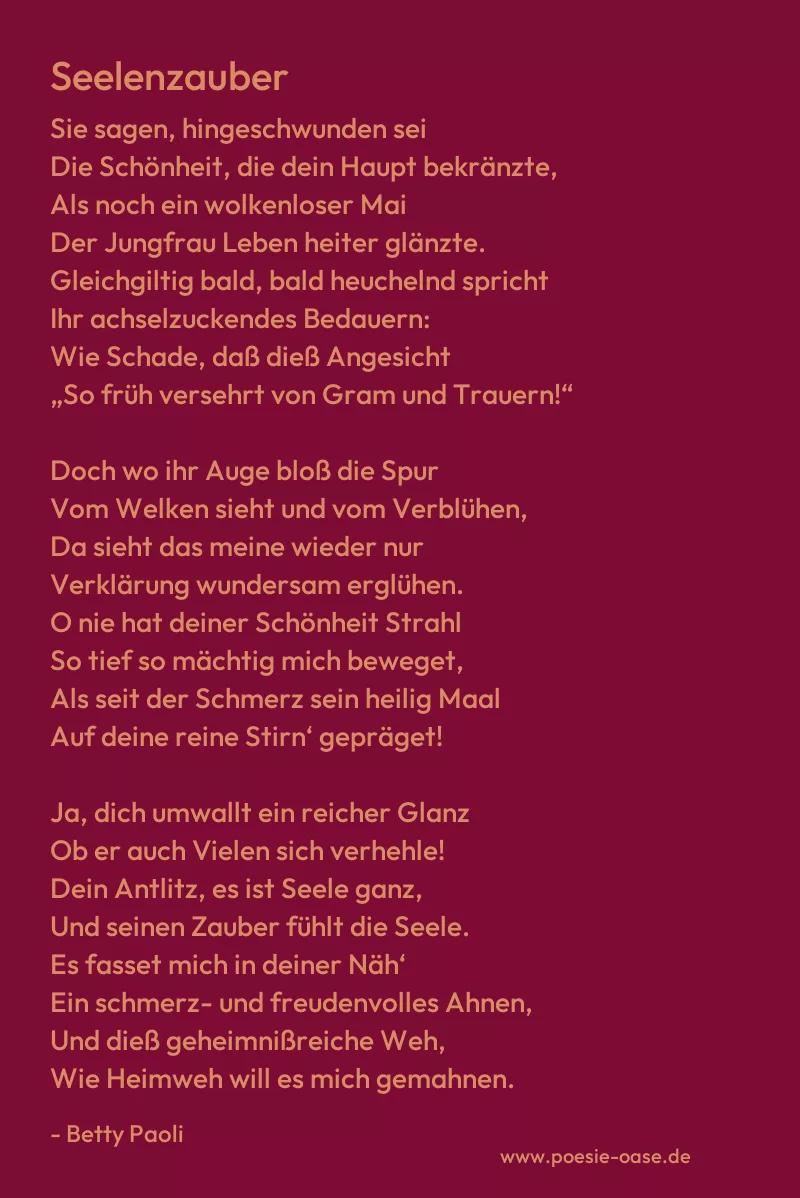 Gedicht: Seelenzauber von Betty Paoli
