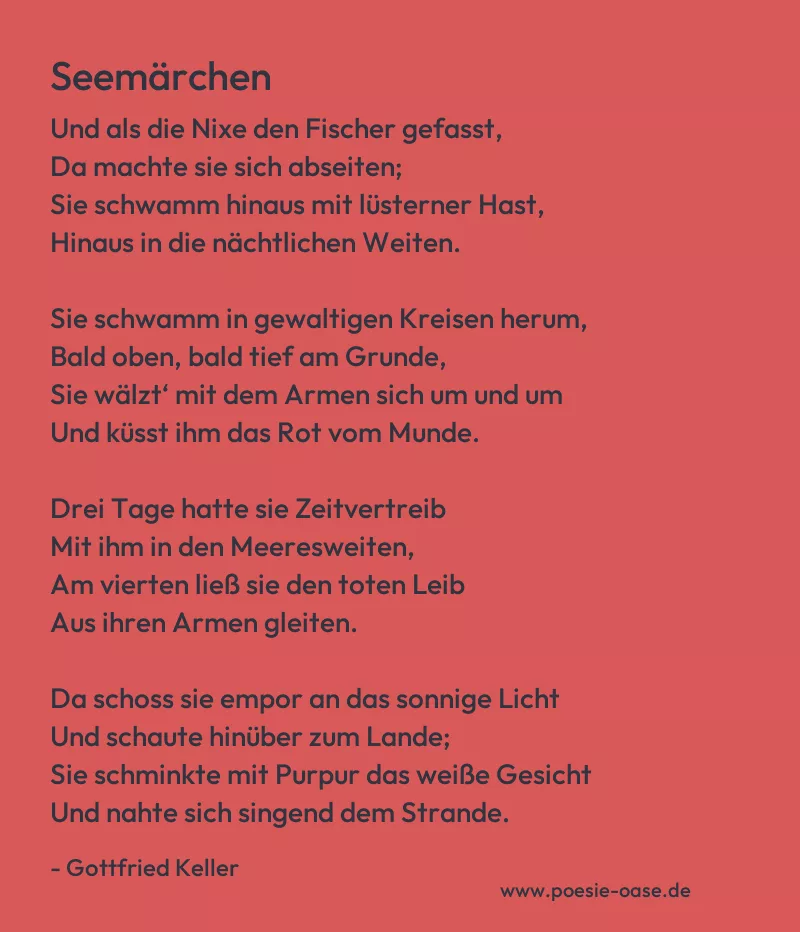 Gedicht: Seemärchen von Gottfried Keller