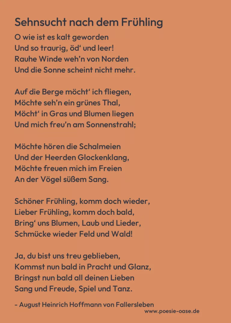 Sehnsucht nach dem Frühling