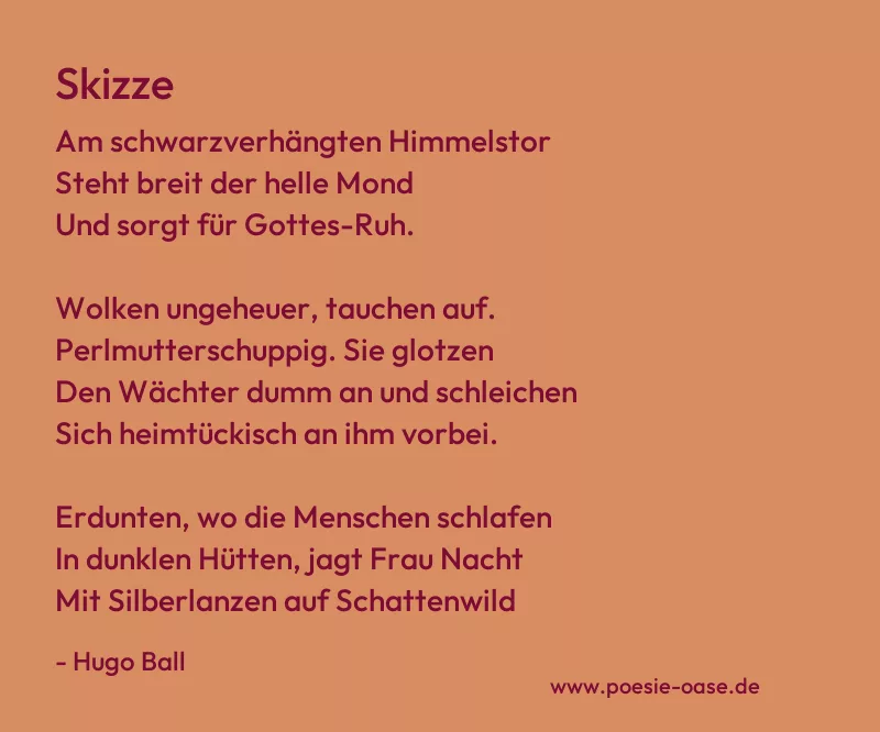 Gedicht: Skizze von Hugo Ball