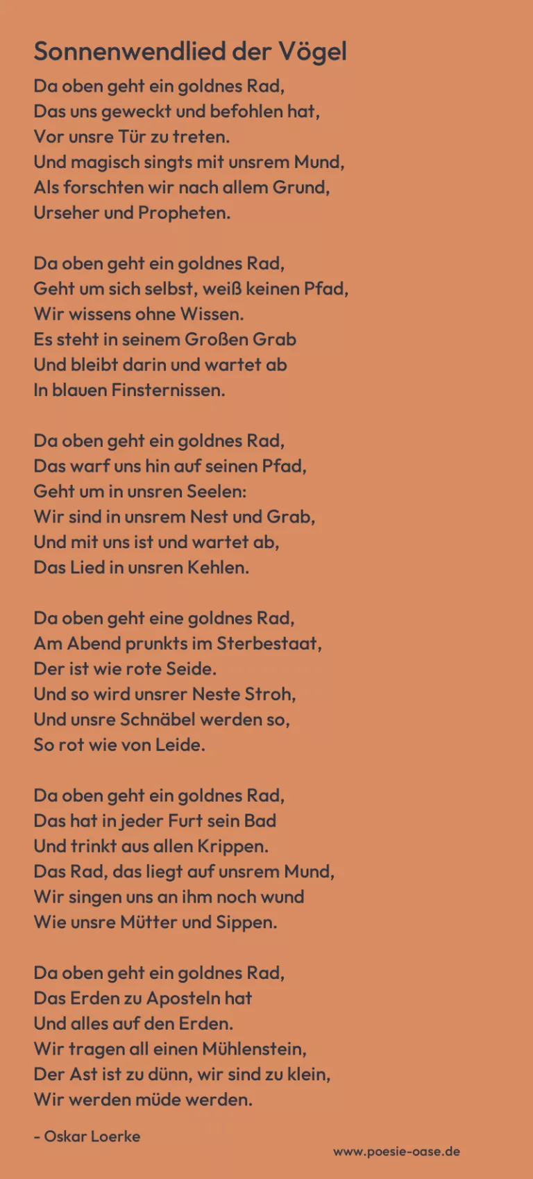 Sonnenwendlied der Vögel