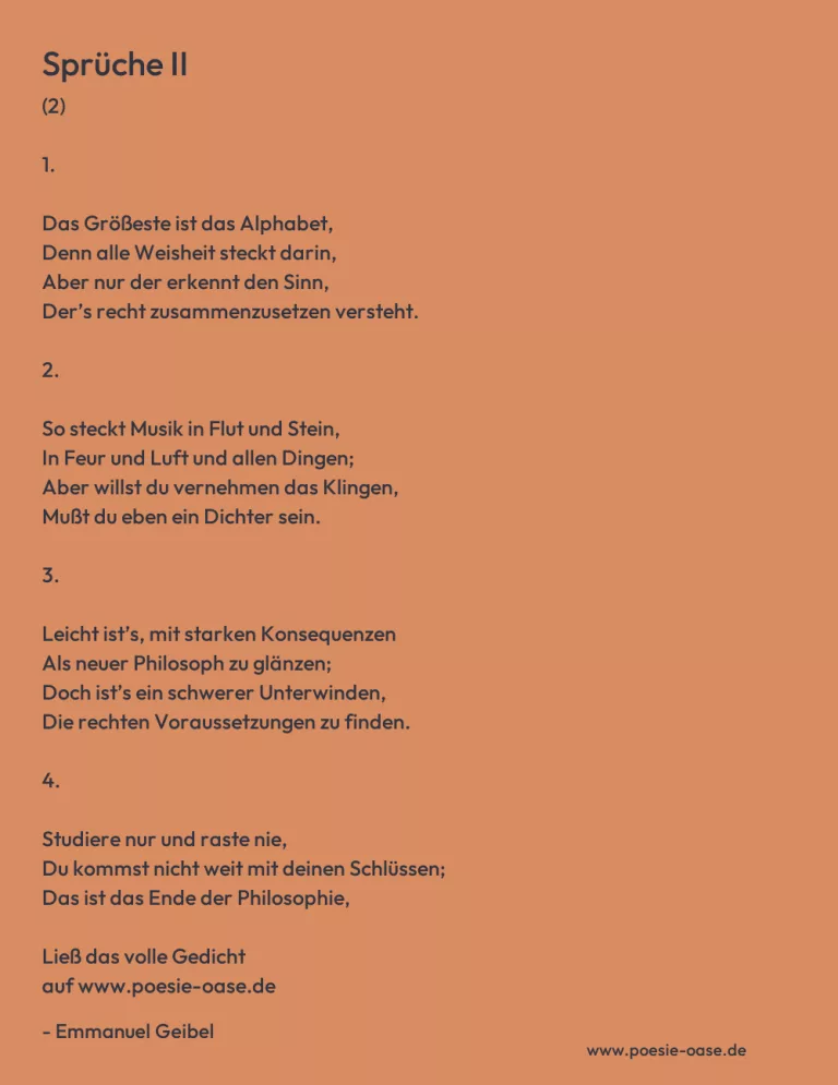 Sprüche II