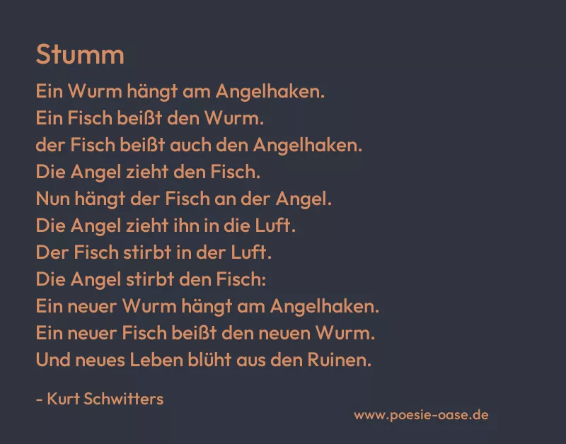Gedicht: Stumm von Kurt Schwitters