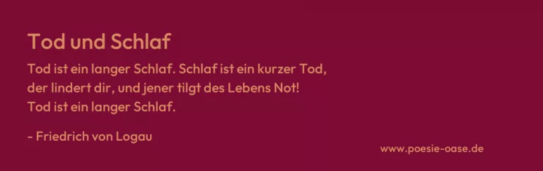 Tod und Schlaf
