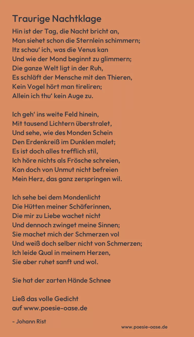 Traurige Nachtklage