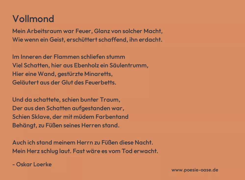 Gedicht: Vollmond von Oskar Loerke