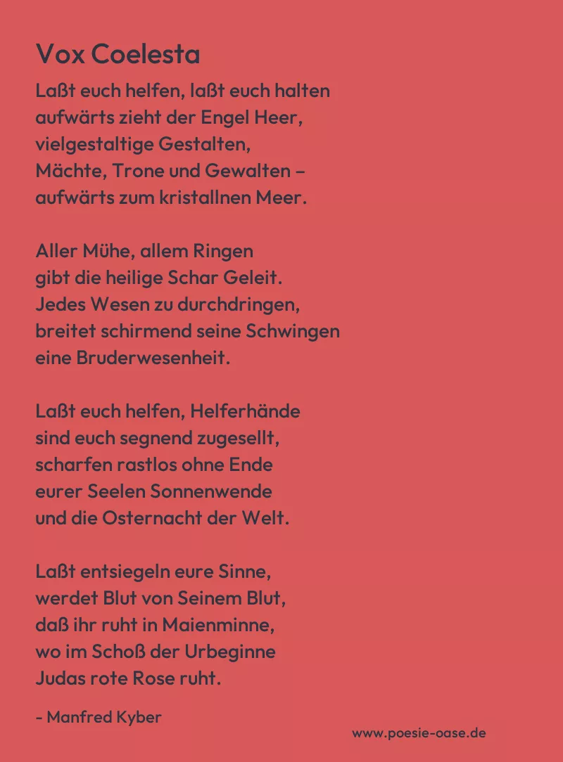 Gedicht: Vox Coelesta von Manfred Kyber