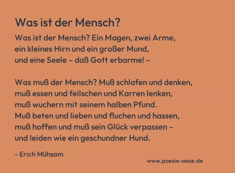Was ist der Mensch?