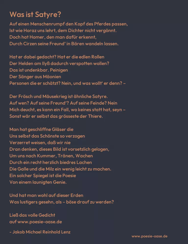 Was ist Satyre?