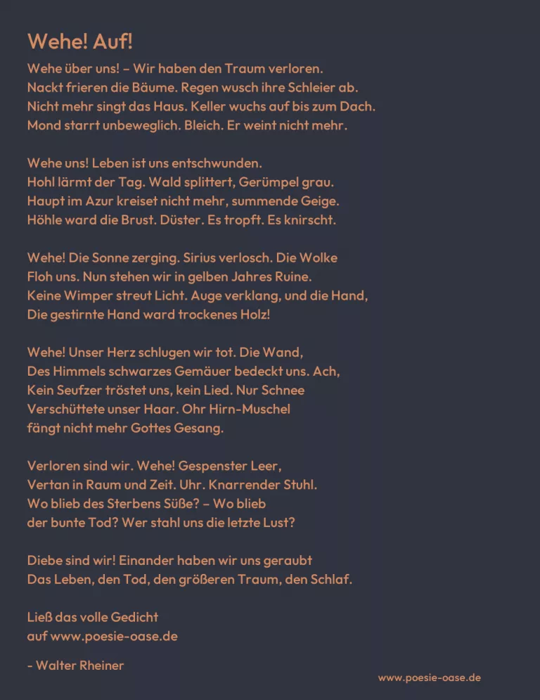 Wehe! Auf!