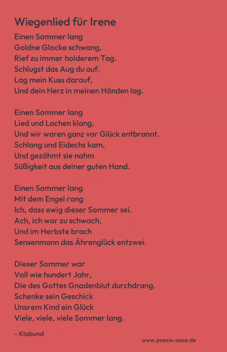 Wiegenlied für Irene