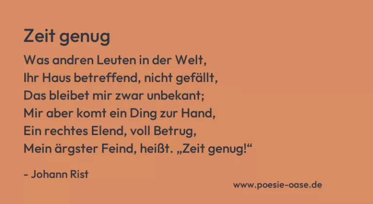 Zeit genug