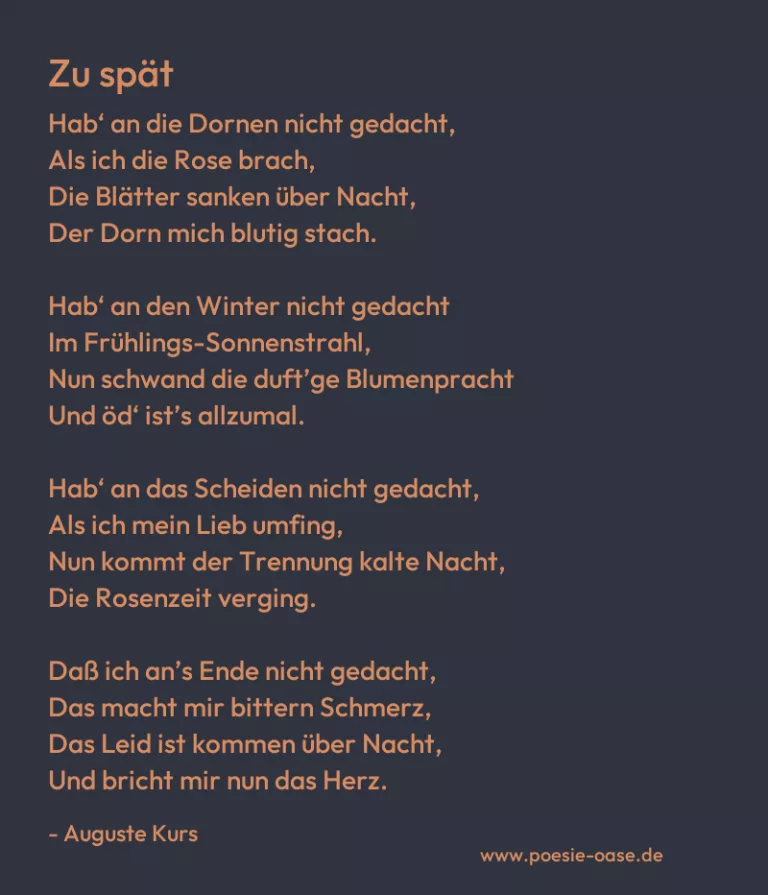 Zu spät