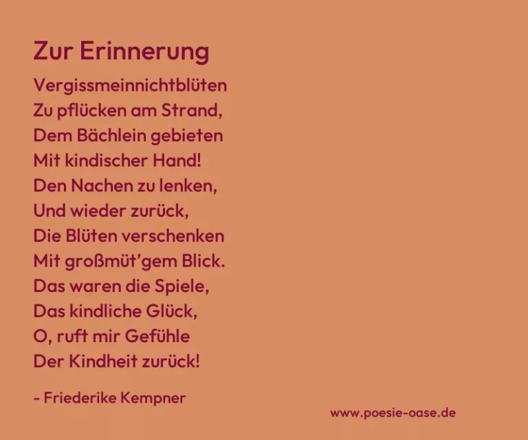 Zur Erinnerung