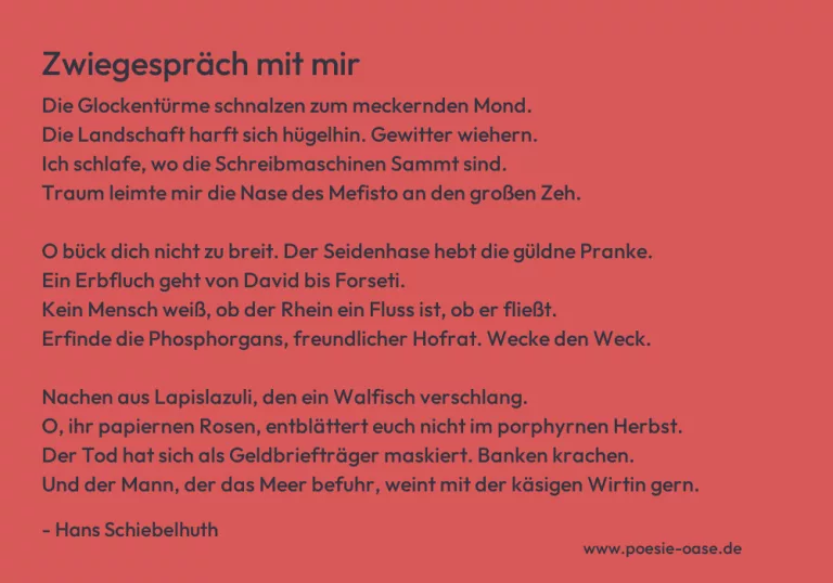 Zwiegespräch mit mir