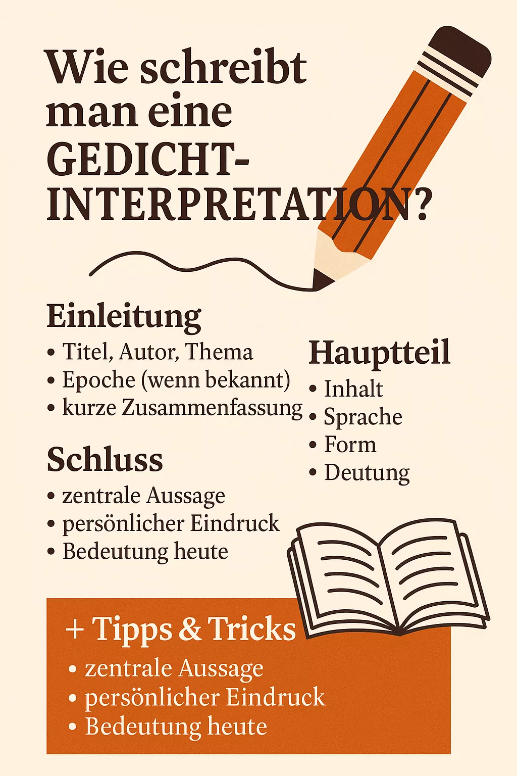 ✭️ Wie schreibe ich eine Gedichtinterpretation? – Ein Leitfaden für die Klassen 5 bis 10 1 Anleitung zur Gedichtinterpretation
