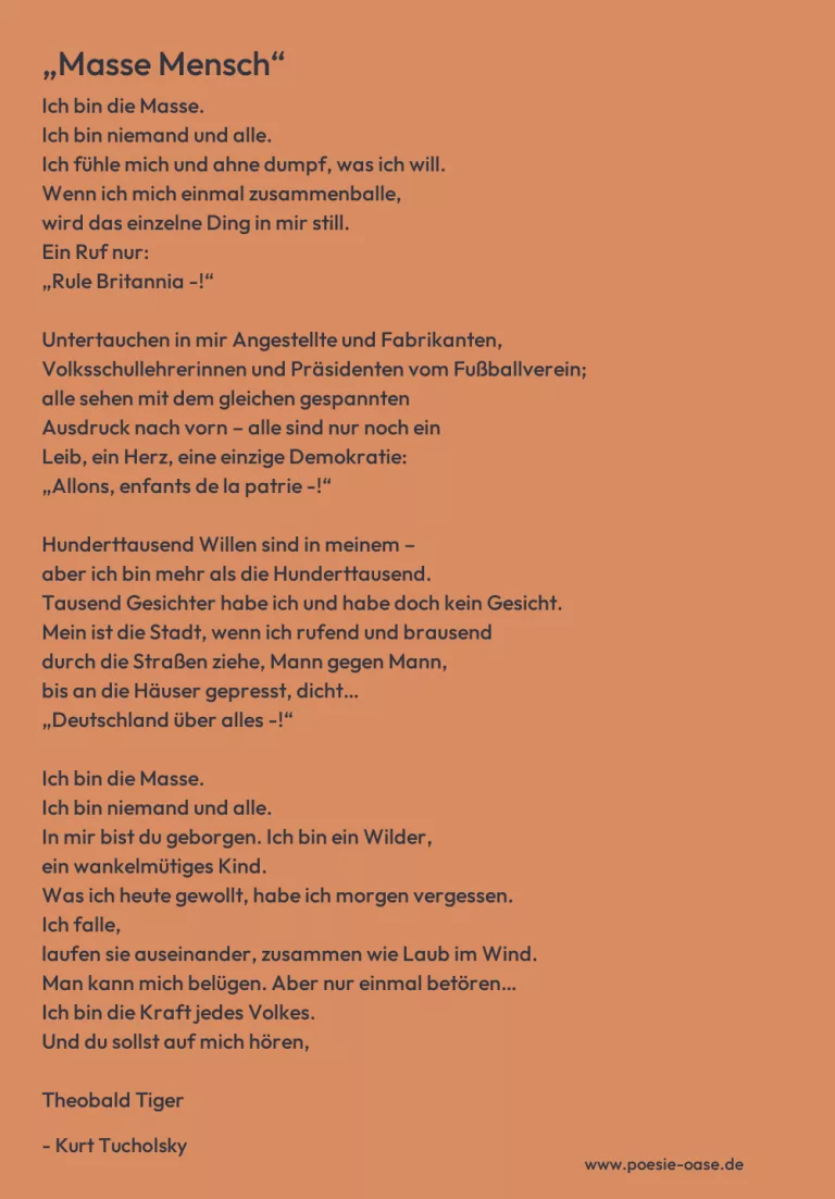 „Masse Mensch“