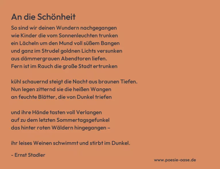 An die Schönheit