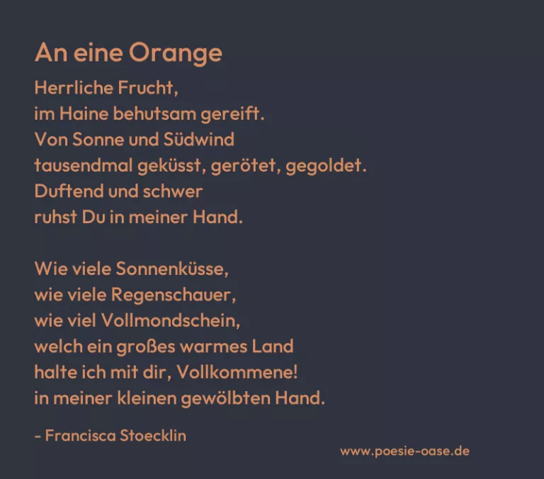An eine Orange