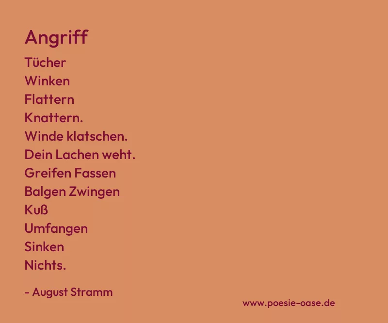 Gedicht: Angriff von August Stramm