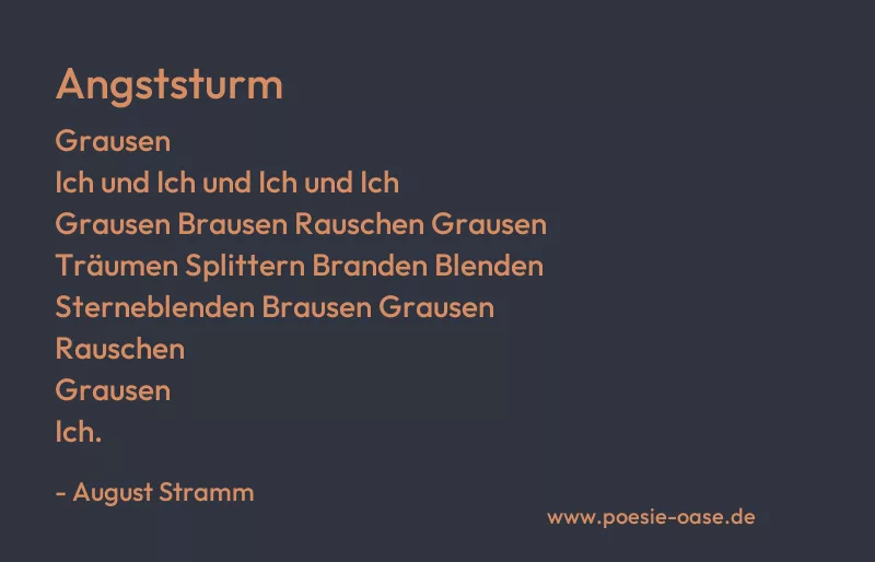 Gedicht: Angststurm von August Stramm
