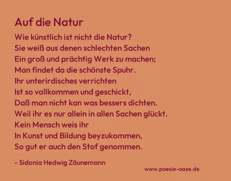 Auf die Natur