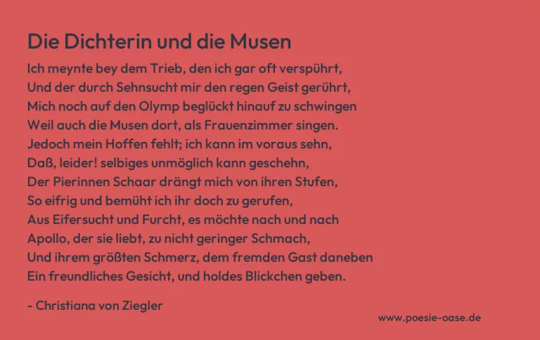 Die Dichterin und die Musen