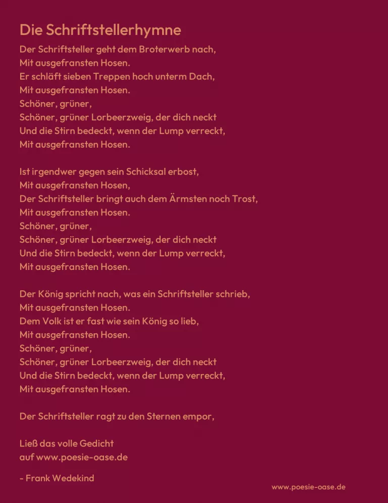 Die Schriftstellerhymne