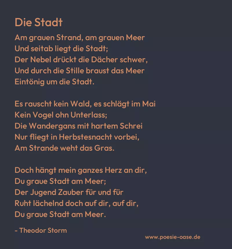 Gedicht: Die Stadt von Theodor Storm