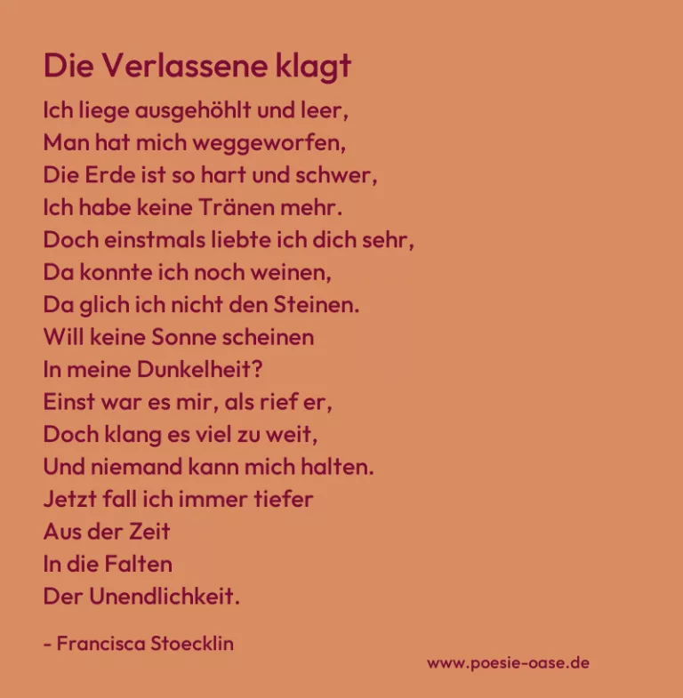 Die Verlassene klagt