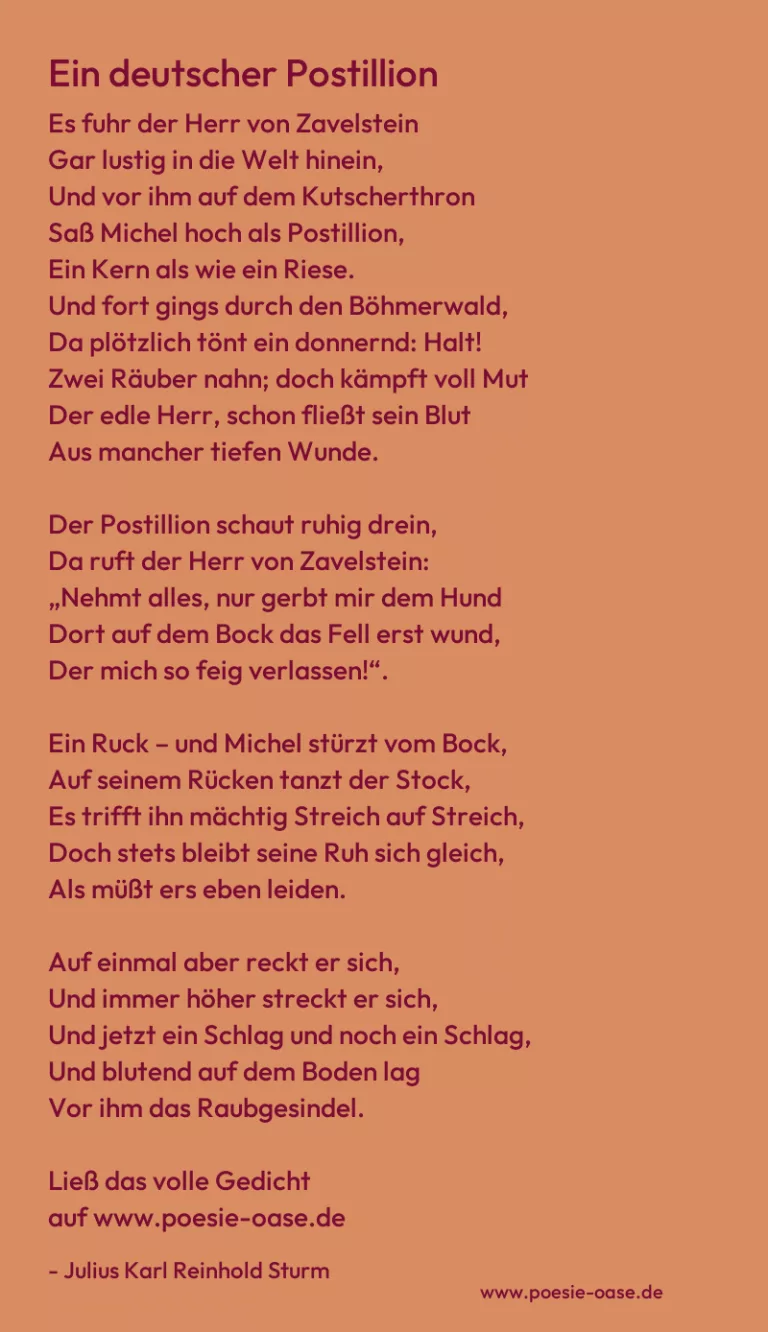 Ein deutscher Postillion