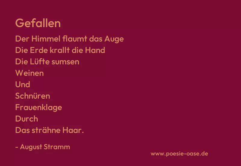Gedicht: Gefallen von August Stramm