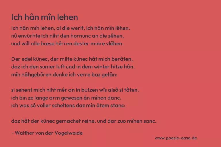 Ich hân mîn lehen