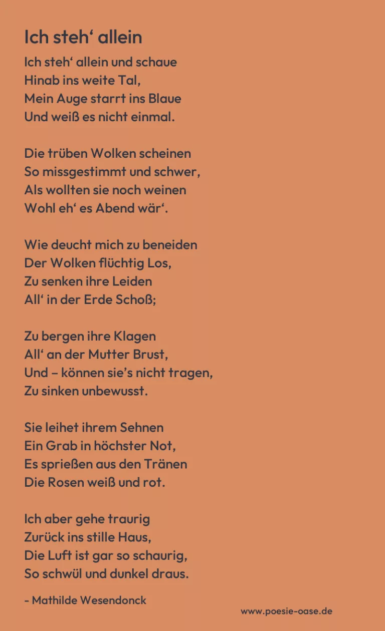 Ich steh‘ allein
