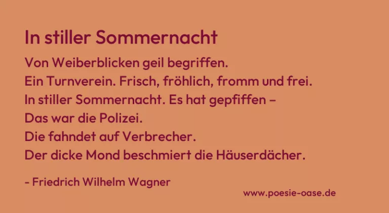 In stiller Sommernacht