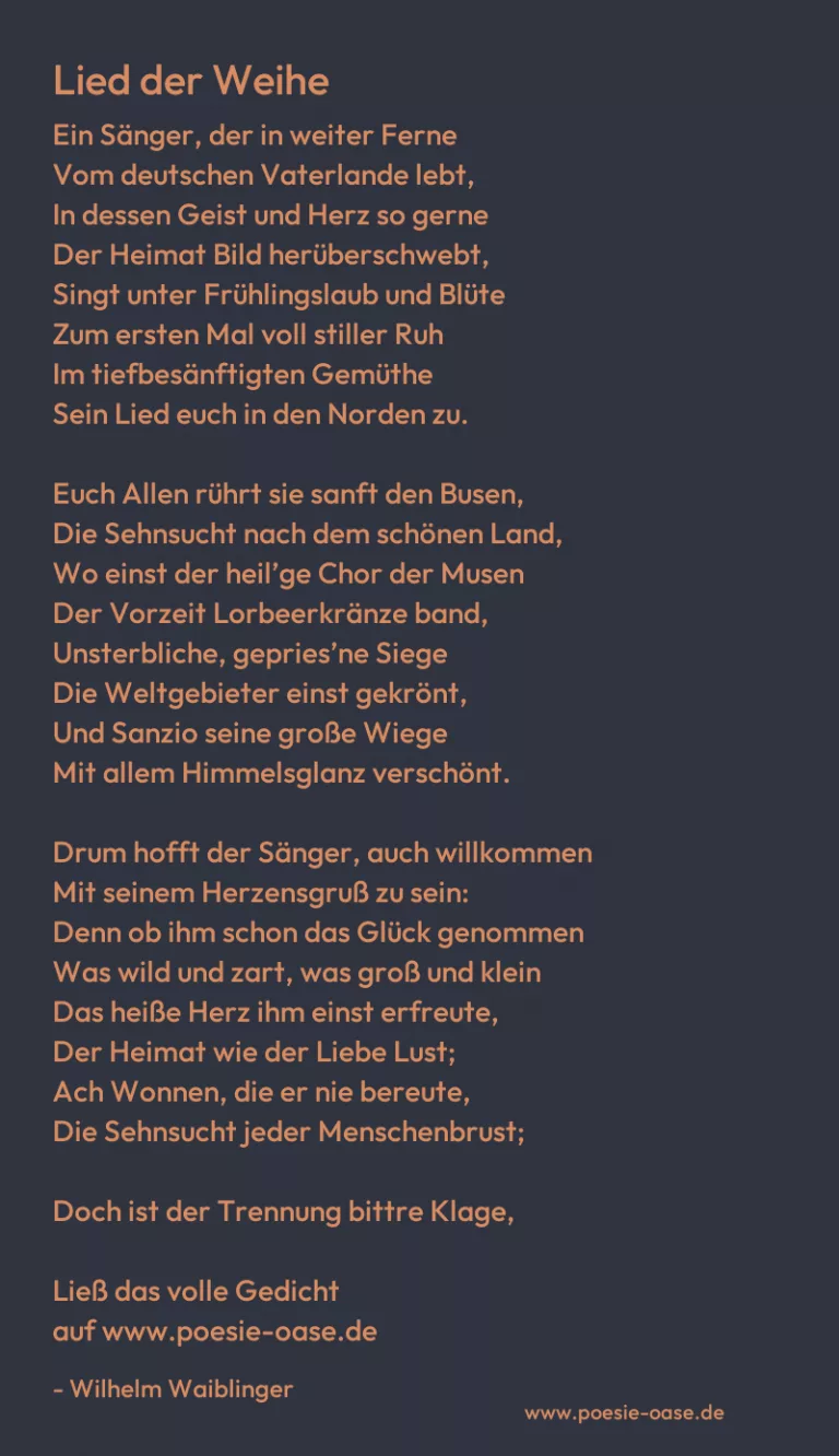 Lied der Weihe
